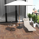 Outsunny - Chaise longue d’extérieur - chaise pliante inclinable réglable - beige-Chaise longue triple pliage avec 5 angles réglables