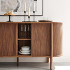 Modway - Cadence 63" courbé Buffet - Noyer-Nivellement des pieds non marquants