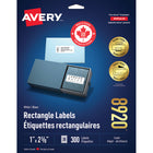 Avery - Étiquettes rectangulaires blaches avec Easy Peel, 1 po x 2-5/8 po, Paquet de 300 (8920)-1po x 2-5/8po, blanche