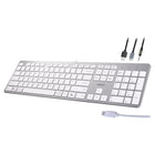 Adesso - EasyTouch 730 Clavier mince USB avec Hub intégré - Disposition Bilingue Canadienne Anglais/Français - Blanche-Hub USB intégré pour plusieurs appareils