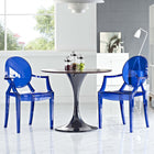 Modway - Casper Fauteuils de salle à manger Ensemble de 2 - Bleu-Empilables