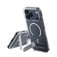 PanzerGlass - CARE Etui avec Kickstand MagSafe pour iPhone 17 Pro Max - Transparent-Béquille polyvalente en aluminium recyclé conçue pour être pratique