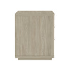 Manhattan Comfort - Ensemble de 2 tables de chevet modernes Evelyn 32" à 3 tiroirs - Naturel-Parfait pour le rangement de chevet, les lampes ou les objets de décoration