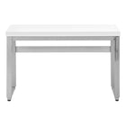 Monarch Specialties - 7683 Bureau 48 po L - Hauteur Adjustable Blanc/Metal Argent-7