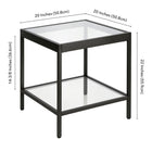 Hudson&Canal - Table d'appoint carrée Alexis de 50 cm de largeur par - Bronze noirci-9