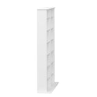 Prepac - Cabinet d'affichage haut à 2 colonnes 51 po, cabinet de rangement pour DVD avec 14 étagères ajustables - Blanc-Fabriqué à partir de bois composites stratifiés non toxiques avec un support en MDF robuste