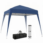 Outsunny - Tente auvent d'extérieur pliante 8 pi l x 8 pi L avec sac de transport - Bleu-Convient pour organiser une petite fête, un pique-nique, des sorties à la plage, etc
