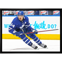 Auston Matthews Toronto Maple Leafs Skating sur toile - Toile encadree - 31" x 22"-Impression sur toile de qualité supérieure avec bordures enveloppées