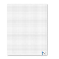 Royal Brites - Tableau d'affichage de Qualité Supérieure à grille - 22 po x 28 po - Blanc -Les lignes de grille permettent un placement parfaitement aligné à bord