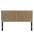 Modway - Eloise Velours de performance résistant aux taches Tête de lit King, Taupe-Assemblée requise