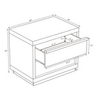 Manhattan Comfort - Table de nuit contemporaine Navis 26" à 2 tiroirs - Gris charbon-Une base solide et une structure stable assurent un soutien durable et une fiabilité