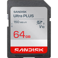 SanDisk - Carte SDHC UHS-I Ultra Plus 64 Go-Grâce à des performances d'enregistrement vidéo exceptionnelles, capturez en Full HD les souvenirs qui comptent pour vous