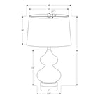Monarch Specialties - Luminaire - 24 po H Lampe De Table - Verre Vert - Abat-Jour Ivoire / Crème - Contemporain-Fabriqué avec des matériaux de haute qualité, cet éclairage d'accentuation décoratif comprend une garantie limitée de 2 ans contre tout défaut pour votre satisfaction