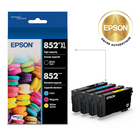 Epson - Cartouche d'encre DURABrite Ultra T852 - grande capacité/capacité standard - Noir/Couleur - Paquet de 4-Textes nets et couleurs brillantes pour des résultats de qualité professionnelle