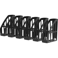 Storex - Fichier de magazine recyclé - Noir - Paquet de 2-100% de contenu recyclé post-consommation