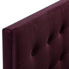 Modway - Emily Velours de performance résistant aux taches Tête de lit Queen size, Mûrier-7