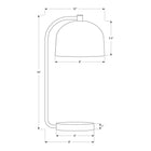 Monarch Specialties - Luminaire - 18 po H Lampe De Table - Métal Noir - Métal Argenté - Contemporain-La garantie limitée de 2 ans contre tout défaut vous assure une tranquillité d'esprit et garantit que votre choix d'éclairage à la fois pratique et à la mode restera un élément fixe de votre maison pendant des années