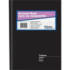 Blueline - Livret à colonnes A82-01, registre-Couverture rigide noire avec contenu recyclé, 112 pages de papier blanc numérotées avec lignes vertes et brunes