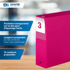 Davis Group Super économie, Reliure à anneaux ronds 3 po, paquet de 6 – Rose-Anneau Rond, Non-Verrouillage