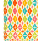 Hilroy - Cahier Mid Century – 10 1/2 po H x 8 po l – 160 pages – Motif diamant-Réglure étroite