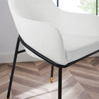 Modway - Jovi Performance Velvet Fauteuil à manger Ensemble de 2 - Noir Blanc-Épingles de pied non marquées