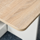 HOMCOM - Table à manger pliante à abattant avec étagère de rangement pour 4-6 personnes - chêne-Structure en panneau de particules durable
