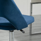 Vinsetto - Chaise de bureau pivotante sans accoudoirs - bleue-Hauteur d’assise réglable pour s’adapter à votre bureau et à vos habitudes d’assise