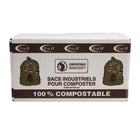 Eco II - Sacs Compostable Industriel - 35 po x 48 po - Givré - paquet de 200 -compostable