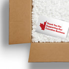 Staples - Cartes professionnelles « Thank You For Supporting Our Canadian Business » - fini lustré - 2 x 3 1/2 po - Anglais - Paquet de 250-Un message clair d’appréciation pour les clients qui soutiennent les entreprises Canadiennes