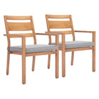 Zuo - Rader Chaise de salle à manger - Naturel - Ensemble de 2-Assemblage requis