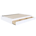 Nexera - Lit double 3 tiroirs, Blanc-Peut être agencé avec une des têtes de lit doubles Nexera afin de créer un lit complet. (vendues séparément)