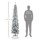 HOMCOM - Arbre de Noël Artificiel 7 Pieds à Branches Réalistes Vert-Conception en sections pour une installation rapide 