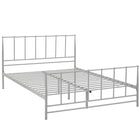 Modway - Estate Lit Queen, Gris-Lit plateforme de chalet nostalgique