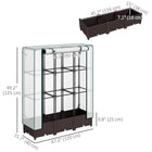 Outsunny - jardinière surélevée 47 po L x 16 po l x 50 po H avec treillis - brun-Le système d’arrosage automatique aide à conserver l’humidité
