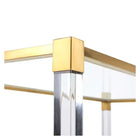 Table d'appoint carrée Plata Import Jacques 21 po - Or-La table dispose également de deux étagères en verre