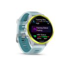 Garmin - Forerunner 570 - 47 mm, aluminium jaune amp avec bracelet translucide Whitestone/Turquoise-HAUT-PARLEUR ET MICRO INTÉGRÉS : Passez et recevez des appels depuis votre montre lorsqu'elle est jumelée à votre smartphone. Contrôlez les fonctions de votre montre par commande vocale ou utilisez l'assistant vocal de votre smartphone pour répondre à vos SMS et bien plus encore.