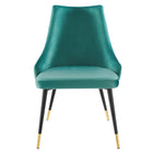 Modway - Adorn Performance Velvet Fauteuil d’appoint de salle à manger Ensemble de 2 - Sarcelle-Livré entièrement assemblé