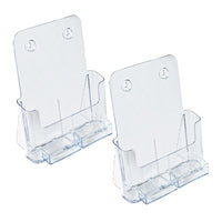 Azar - Porte-brochures vertical/horizontal de bureau/comptoir - 8,5 po x 11 po - Transparent - Paquet de 2-Vendu en multiples de 2