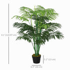 Outsunny - Palmier tropical artificiel 4 pi avec feuilles réalistes - vert-Un pot de culture solide offre une base stable 