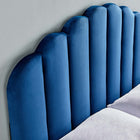 Modway - Veronique Performance Velvet Tête de lit complète/Queen, Marine-Accents de bord festonné