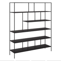 Hudson&Canal - Bibliothèque Whitmore 72"H - Bronze noirci-Un design contemporain moderne pour votre bureau, votre bureau, votre salon et plus encore