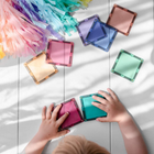 Connetix - Pastel Pack Créatif, Contenant 120 Pièces-Compatible avec toute la gamme Connetix ainsi qu'avec d'autres marques de tuiles magnétiques