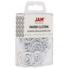 JAM Paper - Trombones circulaires - trombones ronds - blancs - paquet de 50-Taille : 1 pouce (diamètre) | Gardez vos piles de papier organisées avec des trombones colourés