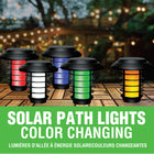 Bell + Howell - Color Disk Lights Lumières solaires à DEL-4 modes d’éclairage et haute luminosité : Les lumières solaires Bell + Howell sont conçues avec 4 modes (blanc / 3 couleurs unies / flamme / changement de couleur), qui utilisent des perles de lampe LED haute puissance et un abat-jour à haute transmission qui rend nos lumières plus brillantes que les lumières solaires ordinaires, vous pouvez maintenant décorer et éclairer votre jardin pour le rendre plus beau et coloré. (Pelouse, cour, trottoir, pass
