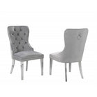 Brassex - Chaise d'appoint 634591 Darwin - ensemble de 2 - grise-Comprend : 2 chaises de salle à manger
