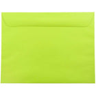 JAM Paper - Enveloppes livret lisses Brite Hue, 9 x 12 po, vert lime, 100 par paquet-Vert lime