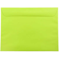 JAM Paper - Enveloppes livret lisses Brite Hue, 9 x 12 po, vert lime, 100 par paquet-Vert lime