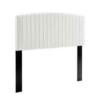 Modway - Rebecca Performance Velvet Tête de lit jumelée, Blanc-Tête de lit Glam Deco