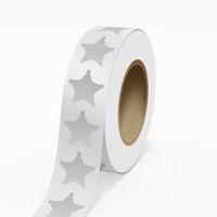 JAM Paper - Rouleaux d'étiquettes standard - étoile de shérif - 2 3/4 x 2 3/4 - feuille métallique argentée - 125 étiquettes/rouleau-Couleur : feuille brillante argentée durable | Faites ressortir votre courrier avec des étiquettes d'adresse d'expédition colourées.