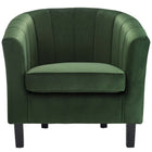 Modway - Prospect Chenal Touffé Performance Velvet Fauteuil - Émeraude-Siège rembourré en mousse dense